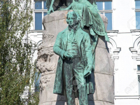 The Preseren Monument in Ljubljana